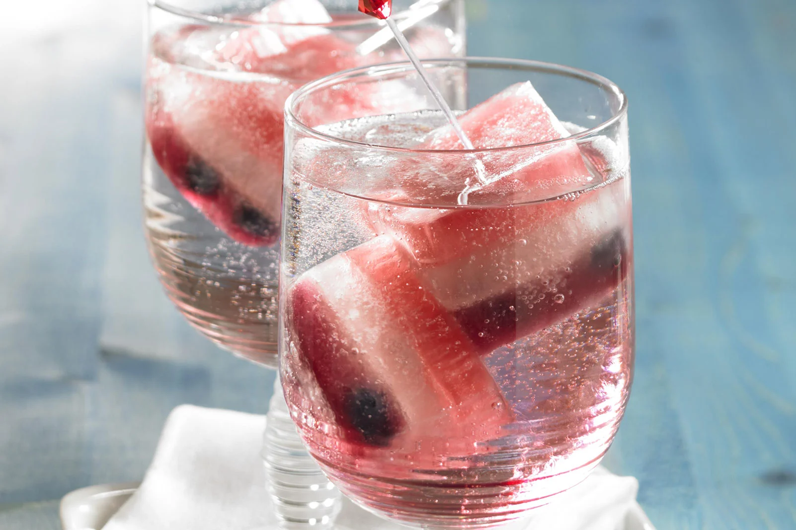 Patriotic Coolers with Independence Ice Cubes